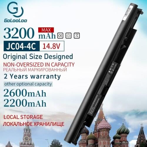 Golooloo 4CELLS JC03 JC04 New Laptop Battery HSTNN-DB8F HSTNN-IB7X For HP 250 G6 2UB94ES 255 250 G6 SP 3DN23ES Pavilion 14g 17z