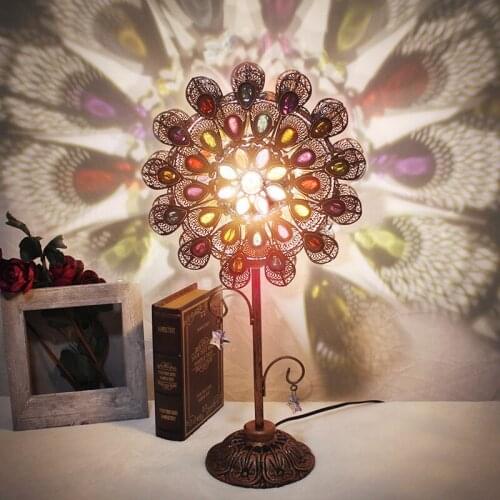 Aogu table lamp bedroom bedside lamp living room retro new Chinese European pastoral warm light dimming American style