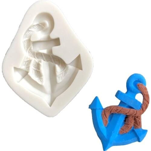 Aouke Compass Anchor Silicone Mold DIY Cake Baking Chocolate Series Marine Compass Anchor Mold Silicone Mold