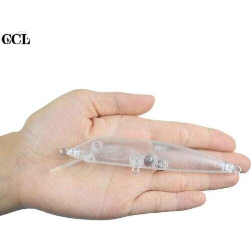 CCLTBA 15pcs/lot Unpainted Minnow Lure 12.5cm 13g Floating Round Diving Bill Crank Bait DIY Blanks Lure Hard Fishing Bait