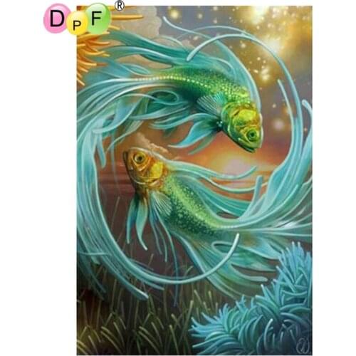 DPF New 5D Arrival Diamond Embroidery Fantasy Fish Painting Home Decoration Diamond Painting Cross Stitch 3D DIY Mosaic Painting
