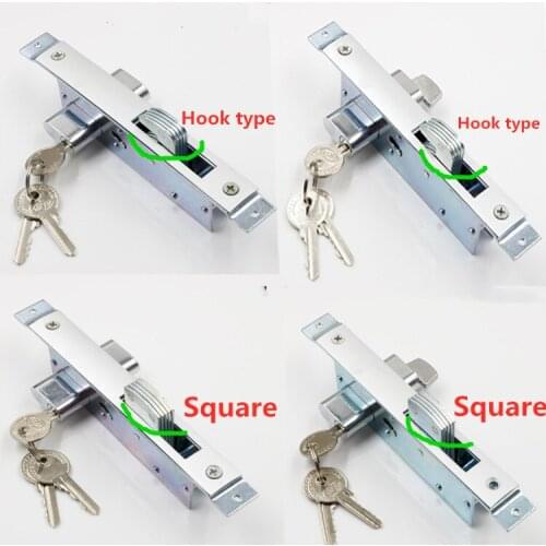 Framed glass door lock, aluminum alloy door lock, sliding door hook lock, floor lock keys for furniture hardware