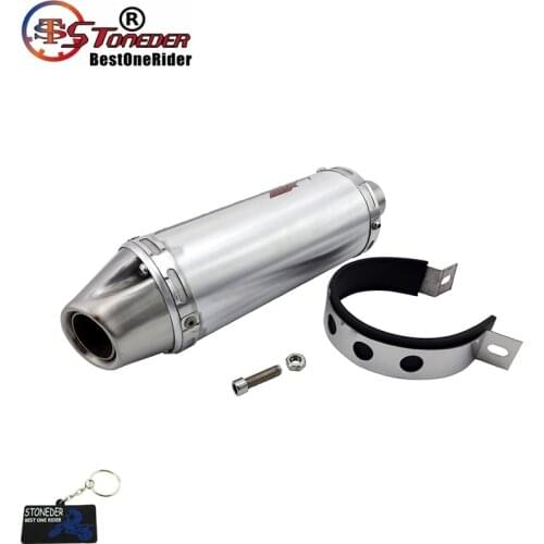 STONEDER 38mm Exhaust Muffler T4 Style For 125cc 140cc 150cc 160cc 190cc CRF50 KLX110 Pit Dirt Bike