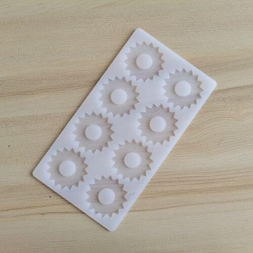 Hot DIY 3D 8 Cells Round Gear Silicone Mold Cake Decorating Tools Cupcake Chocolate Mould Decor Muffin Pan Baking Stencil