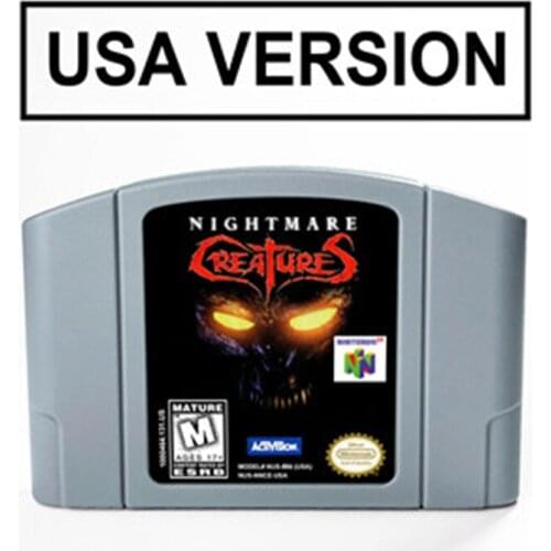 Nightmare Creatures For 64 Bit Game Cartridge USA Version NTSC Format