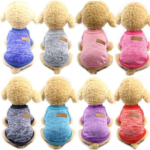 Classic Pet Cat Puppy Clothing Soft Cotton Dog Clothes for Small Dogs Chihuahua Yorkshire Coat Jackets Dog Sweater Pets Products