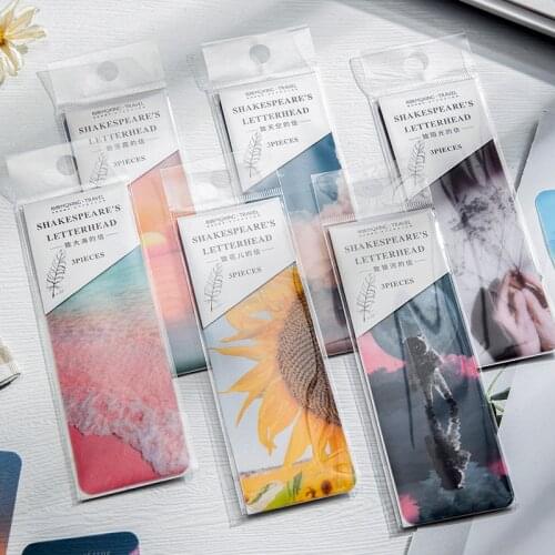 Shakespeare Letters Themed Bookmark Colorful Scenery PVC Reading Bookmarks Creative Book Page Marker Stationery Supplies