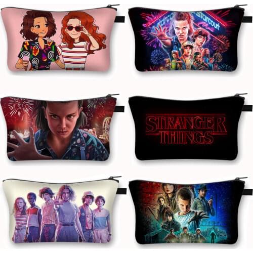 Stranger Things Cosmetic Bag Teenager Girls Makeup Bag Cute Cosmetic Case Kids Organizer Toiletry Bag