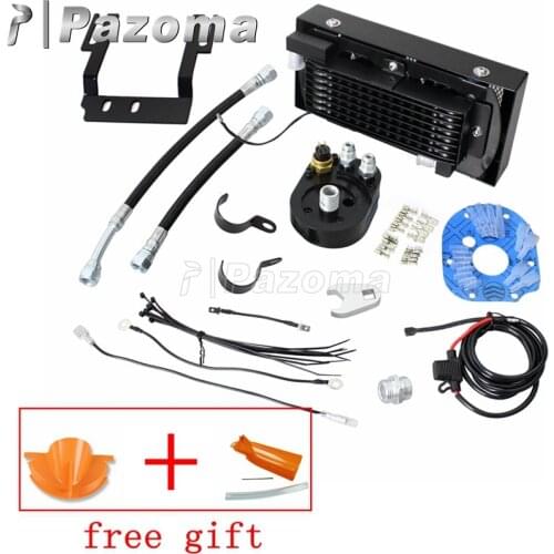 Black Motorcycles Reefer Oil Cooler Fan Cooling System for Harley Softail 2001-2007