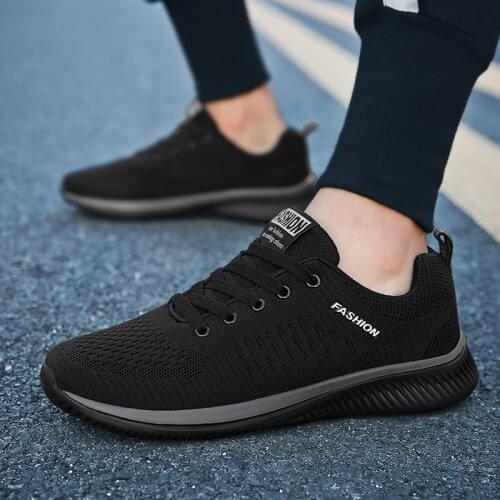 WIENJEE 2020 Mesh Men casual shoes Summer Breathable Sneakers Comfortable Lightweight Walking Footwear Male Running Sport Shoes