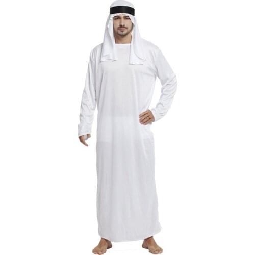Stage performance play Middle East Men Arab robe dress Prince of Arabia Cosplay Fantasia Adult Disfraces Dubai Emirates costume