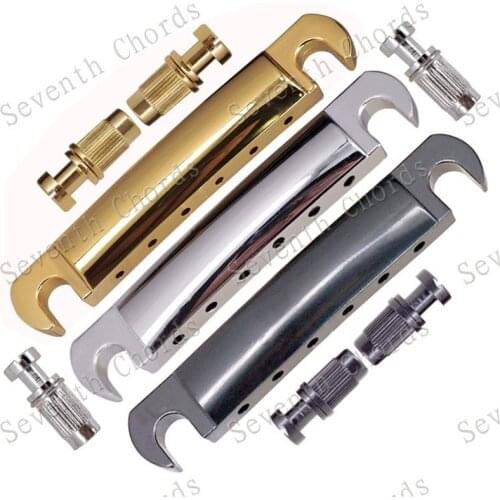 A set of 6 Strings Electric Guitar Bridge Stop Tailpiece Guitar Accessories parts Chrome Black Gold Musical instrument