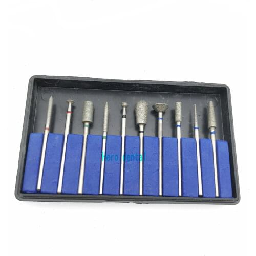 Dental Diamond Point Polisher Dental HP Diamond Burs HP Shank Rotary Bur Set Lab 2.35mm