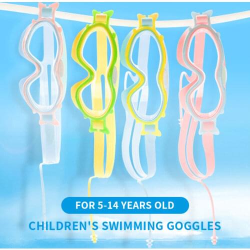 Swim Glasses with Earplugs Professional Swimming Goggles Children Silicone Swimming Anti-fog UV Swimming Goggles Kids Waterproof
