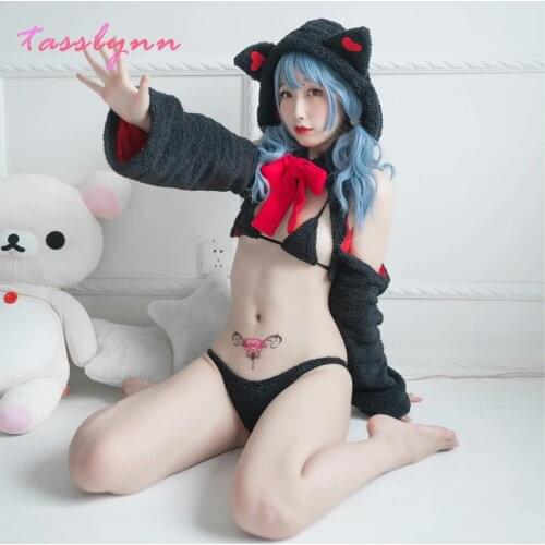 Original Design Gift Meow Cosplay Rabbit Bear Cat Set Cosplay Costume Lingerie Sexy Halloween Costumes for Women Adult