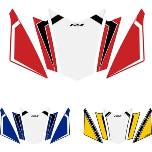 For YAMAHA R1 r1 R 1 2018 2019 Motorcycle Front Fairing Sticker Motor Vehicle Number Board 3D Gel Protector Decals Stickers Set