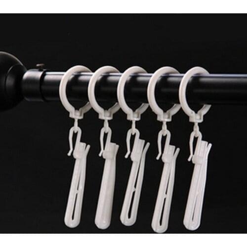 Plastic Window Curtain Drapery Adjustable Hooks Curtain Hanger For Curtain Rail Accessories