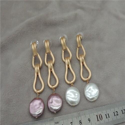 2019 Brinco Earing Direct Sales Fashion Street Shooting Temperament European And American Heterosexual Pearl Thin Earrings Ta73