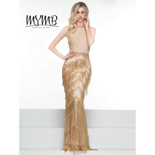MYMB 2021 New Arrival Wedding Guest Dress Luxury Beading Fringe Couture Gown For Birthday Party MY21108