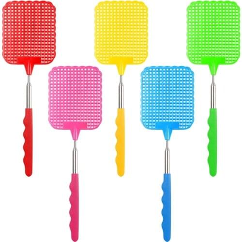 1pc Retractable Fly Swatters Telescopic Extendable Fly Swatter Prevent Pest Mosquito Tool Flies Trap Swatter Garden Supplies