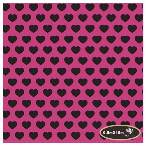 High quality Heart Shape Water Transfer Printing Hydrographic Film 0.5mx10m Aqua Print film HFJ0164