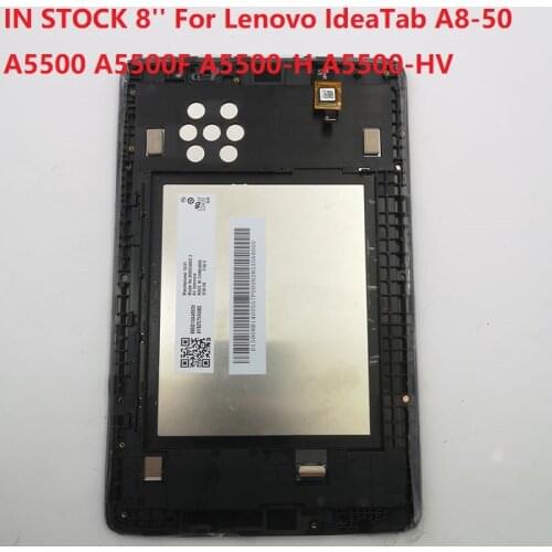 LCD Display Touch Screen Digitizer Full Assembly With Frame 8'' For Lenovo IdeaTab A8-50 A5500 A5500F A5500-H A5500-HV