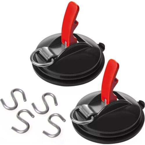 1/2pcs Car Storage Hooks Suction Cup Anchor Heavy Duty Tie Down Car Mount Luggage Tarp With Securing Hook Universal High Quality