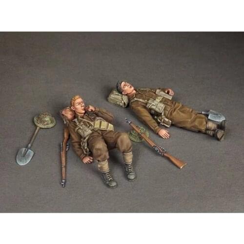 1/35 Resin Figures Model kits 2 figures Unassambled Unpainted 319