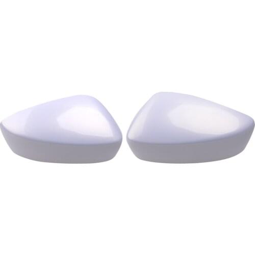 1 Pair ABS White Car Front Side Mirror Cover Cap Decoration Fit for Mazda 3 Sport 2017 2018 2019