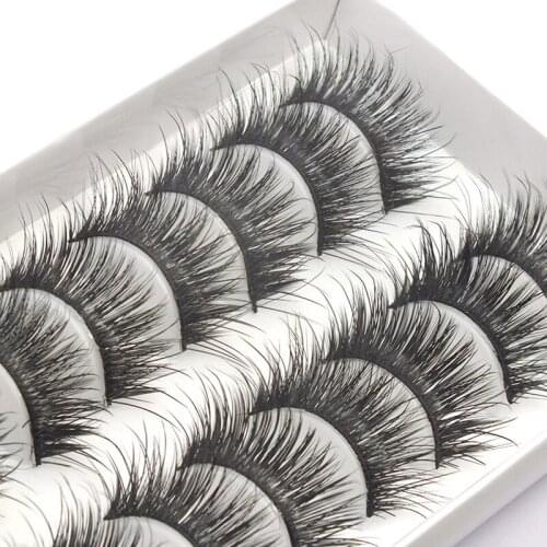 10Pairs High Quality Thick Fake False Eye Lashes Natural Long Handmade Stage Makeup Eyelashes Extension Maquiagem Make Up Lashes