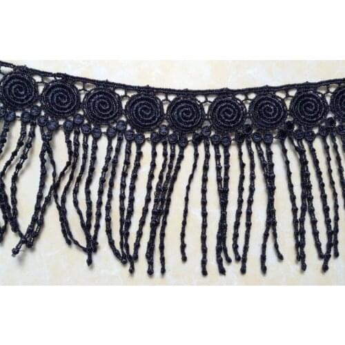 10cm exquisite high quality water soluble tassel lace trim, tassel trimming, XERY14437F