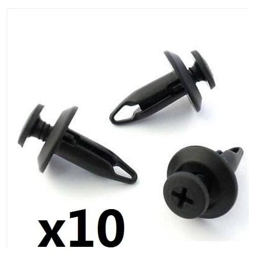 10x 6mm For Loch Kunststoff-verkleidung & Verkleidung Clips- For Honda For Suzuki For Yamaha
