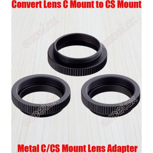 3PCS/Lot Aluminum 5mm C/CS Mount Adaptor 25.4mm Thread C to CS Lens Mount Adapter Converter Ring for Security CCTV Camera