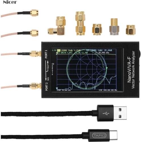 4.3" LCD Display NanoVNA VNA NANOVNA-F HF VHF UHF Vector Network Analyzer Antenna Analyzer Aluminum Case 5100mAh Battery