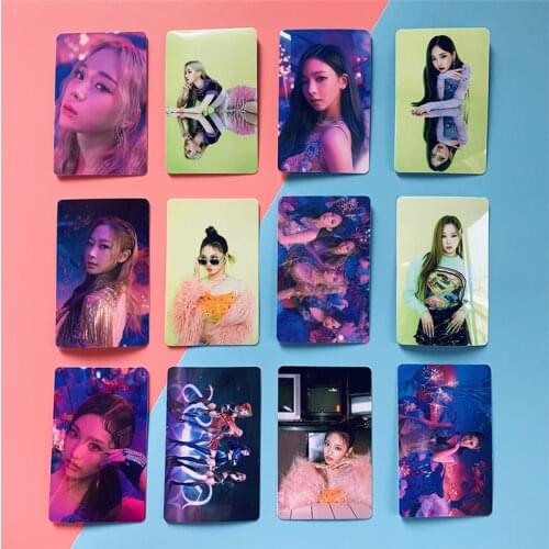 5 Pcs/ Set KPOP Aespa Crystal Card Sticker Black Mamba Winter Ningning Karina Giselle Bus Bank Card Sticker Fans Gifls