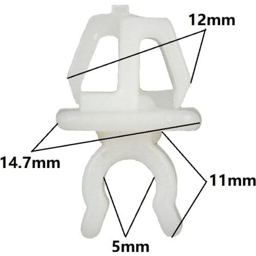 500Pcs Bonnet Prop Rod Wires Fixed Clip White For Toyota Front Strut Engine Cover Hood Fastener