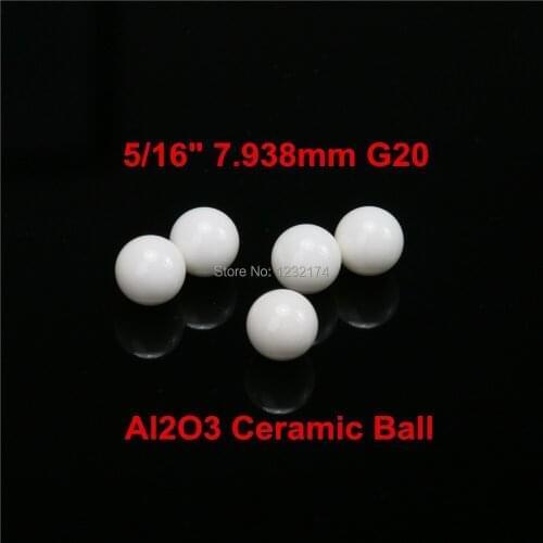 7.94mm Alumina Oxide Ceramic Ball Al2O3 G20 10PCS Used for Bearing Pump,Valve,Flow-Meter 7.938mm Ceramic Ball