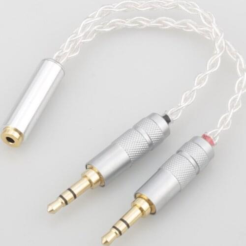 Audiocrast PHA-3 2x3.5mm Male to 2.5mm Trrs Balanced Female Cable