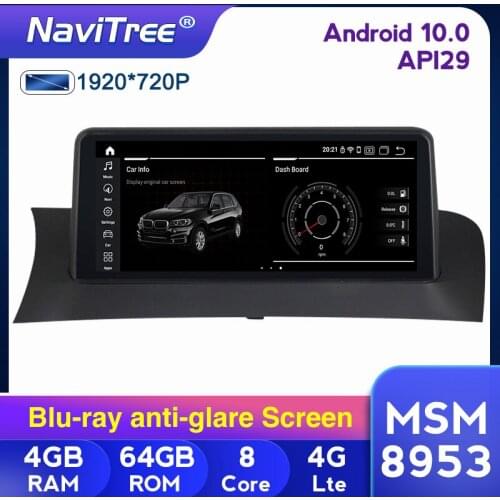 Car Multimedia Player for BMW X3 F25 X4 F26 CIC NBT System Android 10.0 Autoradio Headunit Navigation GPS 10.25' Screen IPS 4G
