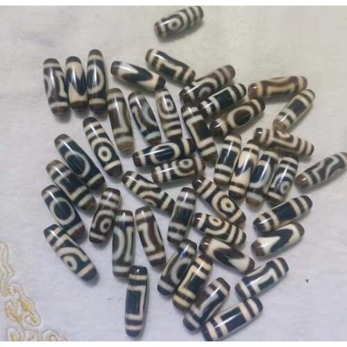 1pcs/lots 35mm One Eye Heaven And Earth Two Eyes Tibetan Agate Dzi Beads Wholesale Pure natural Accessories Gems Tooth yellow