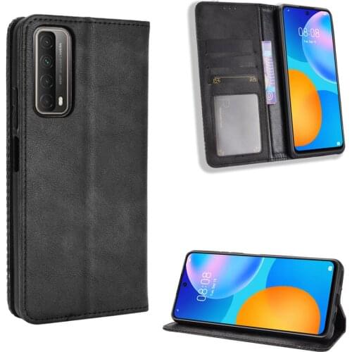 For Huawei Y7A Case Luxury Flip PU Leather Wallet Magnetic Adsorption Case For Huawei P smart 2021 Y7A Y7 A HuaweiY7A Phone Bags