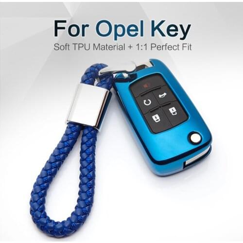 Car Key Case Cover For Opel Corsa D Vectra C Insignia Vivaro Signum Meriva Mokka Zafira Key Soft TPU Key ring Shell Accessories
