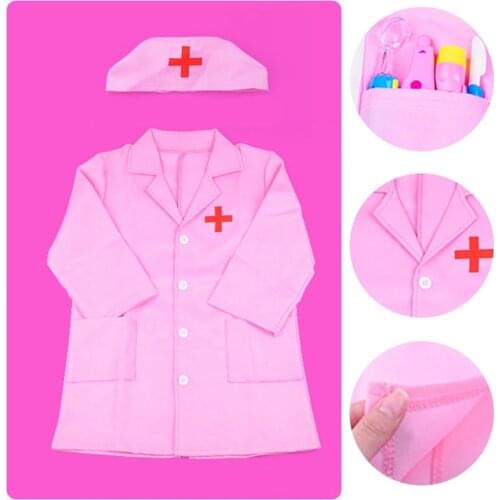 Children Halloween Doctor Nurse Cosplay Costume Masquerade Party Clothes Kids Hospital Professional Experience Game Clothes
