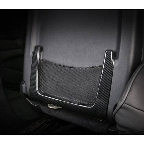 For Jeep Grand Cherokee WK2 2014 2015 2016 2017 2018 ABS Carbon Car Seat Back Storage Frame Cover Anti-Scratch Trim Accessories