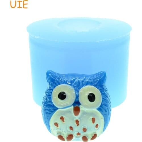 DYL319U 15.3mm 3D Owl Flexible Silicone Mold - Animal Mould Cake Decorating, Fondant, Mold for Resin Polymer Clay