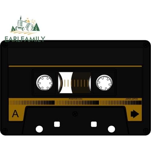 EARLFAMILY 13cm For Audio Cassette Motorcycle Car Bumper Stickers Car Accessories Decal Waterproof Decals Decoration