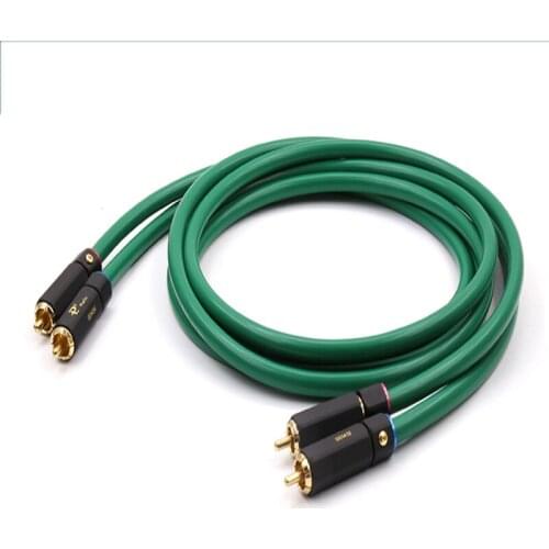 Hifi audio Interconnect cable 2328 Gold-plated 2RCA Cable High Quality 6N OFC HIFI RCA Male to Male Audio Cable