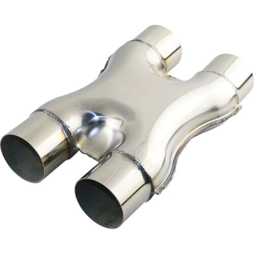 JZZ 63mm/76mm inlet Universal Stainless Steel Silencer Loud modified exhaust X-pipe car