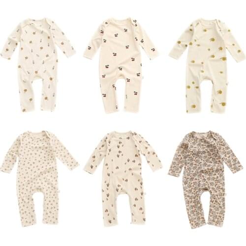 Baby Clothes Newborn Baby Clothes With Hat Printing Baby Jumpsuit Long Sleeve Boys And Girls' Autumn Underpainting Jumpsuit