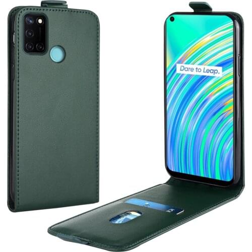 Flip Up and Down Leather Case for Realme 7i (India) Case RMX2101 RMX2151 Vertical Cover for Realme 7i 7 i India Case Phone Bag
